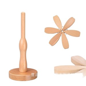 Posavasos de madera con forma de árbol, decoraciones reutilizables para fiestas de Navidad, tapete de aislamiento térmico para tazas de café, platos para bebidas, cuencos - Product Image 1