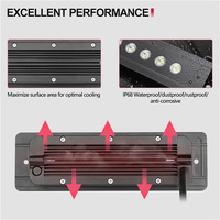 50W 8 pouces LED barre lumineuse hors route 120W puissance nouvelle condition inondation Combo Angle de faisceau IP68 vendu une paire-montage latéral encastré
