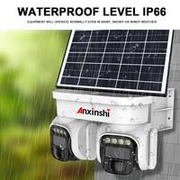 Nouvelle caméra solaire sans fil 4G à double objectif et double PTZ, 360 degrés sans angle mort, recharge solaire, caméra intelligente étanche
