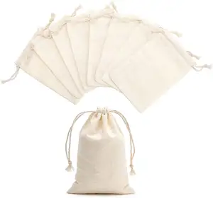 कस्टम रंग डबल स्ट्रिंग कपास ड्रॉस्ट्रिंग बैग कपास कपड़े कस्टम लोगो ड्रॉस्ट्रिंग पाउच पैकेजिंग बैग बैग