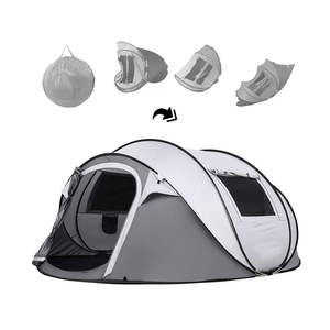 Ouvert en une seconde Logo personnalisé <span class=keywords><strong>tente</strong></span> de Camping Pop-Up tentes familiales Camping en plein air randonnée voyage installation facile - Product Image 1