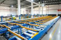 Table de refroidissement pour extrusion d'aluminium 1000T 45KW 380V, Ligne de convoyage PLC avec table de déroulage et tireur de platine