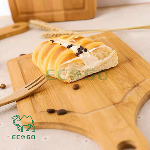 Tabla de cortar de bambú orgánica pizza tamaño ecológico personalizado con ranura para jugo - Product Image 5