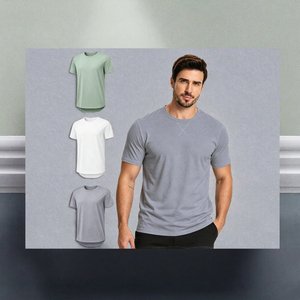 Camiseta Deportiva de Manga Corta con Cuello Redondo de Secado Rápido y Transpirable para Hombre, para Entrenamiento y Running - Product Image 2