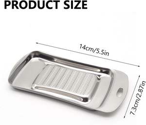 Râpe à gingembre en acier inoxydable 430, râpe à wasabi épaisse, zester à ail, éplucheur - Product Image 5