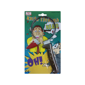 <b>Halloween</b> Novelty Knife Head Joke Gag Toy Plastic Costume Accessory for Kids 8-13 Years - Product Image 4