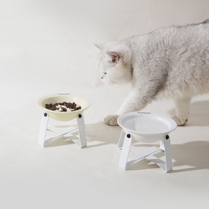 Comedero elevado para gatos y perros pequeños, protector <span class=keywords><strong>de</strong></span> cuello, plato para comida, postres y aperitivos, para mascotas - Product Image 2