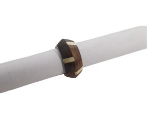 Anneau de serviette de table en bois véritable sculpté à la main, anneau de serviette Antique dernier Design fantaisie à la mode 2022 - Product Image 1