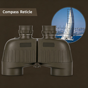 Binoculares 7x50 Marinos FMC con Prisma BAK4 Multicapa, Resistentes al Agua, con Recubrimiento de Goma Marrón, Garantía de 2 Años, para Observación de Ballenas y Pesca - Product Image 4