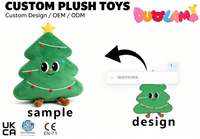 Boneka Pohon Natal Kustom, Mainan Plush Lembut untuk Dekorasi Liburan, Boneka Plush Kustom