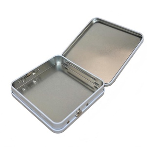 Square CR Child Resistant <b>Tin</b> Box Custom Printed Childproof Storage <b>Tin</b> Container for Pills Candy Pre Roll Packaging - Product Image 6