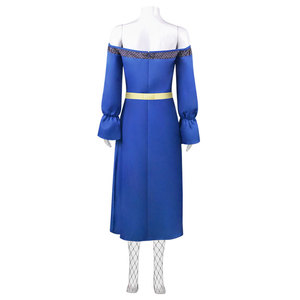 Disfraz de Mizukage Mei Terumi, vestido azul con cinturón, medias y correas para juegos de rol de Anime - Product Image 4