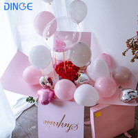 Grande boîte cadeau surprise avec couvercle pour fête prénatale, anniversaire, Noël, Saint-Valentin, fiançailles