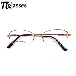 Cina di alta qualità Design all'ingrosso mezza struttura in metallo oro <span class=keywords><strong>occhiali</strong></span> <span class=keywords><strong>da</strong></span> <span class=keywords><strong>vista</strong></span> per le ragazze - Product Image 2