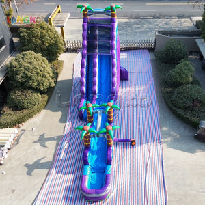 Toboggans aquatiques gonflables <span class=keywords><strong>de</strong></span> qualité commerciale, couleur marbre violet, palmier tropical, toboggan aquatique gonflable <span class=keywords><strong>géant</strong></span> pour adultes - Product Image 4
