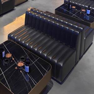 Set da Bar <span class=keywords><strong>VIP</strong></span> Personalizzato in Legno di Quercia Massiccio Ecologico e Durevole con Telaio in Acciaio Inox per Discoteche/KTV Lounge Hotel - Product Image 4