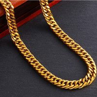 Sgarit Grossiste Fabricant de Bijoux en Or Massif Jaune Pur, Collier Chaîne en Véritable Or 24 Carats 34,5g 20 Pouces pour Homme