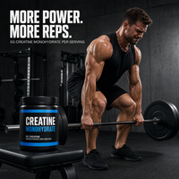 Poudre De Créatine Monohydrate Micronisée 300g Sans Saveur 5g Par Portion Force Musculaire Endurance Complément En Gros OEM