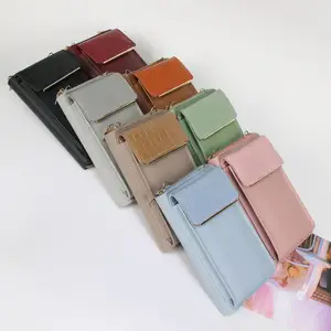 New Design Cell Phone Wallet Purse Mobile Phone Bag Fashion Pu Leather Shoulder Crossbody Phone Bag For Women Ladies