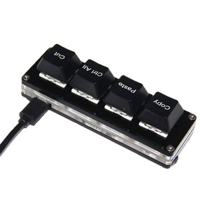 Tastiera USB Cablata con 4 Tasti di Scelta Rapida, Copia Incolla Tutto, Taglia, Mini Tastiera Meccanica Bianca e Nera, Nessun Driver Richiesto - Product Image 5