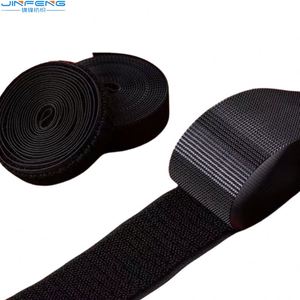 Échantillon Gratuit - Bande Velcro Noire Élastique en Tissu Doux avec Crochet en Plastique Moulé par Injection - Product Image 4