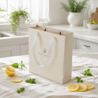 Sacs cadeaux en papier verticaux imprimés sur mesure, finition mate, avec poignée en ruban, pour emballage de cadeaux hauts – Vente en gros