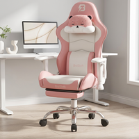 Chaise de Gaming Ergonomique de Luxe Rose à Dossier Haut Réglable en Hauteur pour Gamer - Offre Spéciale
