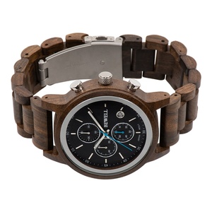 Montre pour homme <span class=keywords><strong>en</strong></span> <span class=keywords><strong>bois</strong></span> avec mouvement chronographe VD57 <span class=keywords><strong>de</strong></span> <span class=keywords><strong>luxe</strong></span> personnalisé, noir - Product Image 2