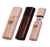 E-trend USB 2.0 stik bambu, Flash drive USB kayu murah 1GB 2GB 4GB dengan gantungan kunci