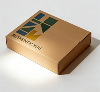 Boîte cadeau de luxe gaufrée, emballage personnalisé avec logo, boîte pliante réutilisable en carton pour envoi postal
