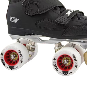 Patins à roulettes <span class=keywords><strong>quad</strong></span> haut de gamme pour adultes, deux rangées, 4 roues, roues lumineuses, roulements ILQ9-PRO, durables, imperméables, respirants, noirs, 50 kg+ - Product Image 4
