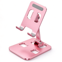Support de téléphone portable pliable en alliage d'aluminium avec logo personnalisé, support de bureau réglable pour téléphone et tablette – Ventes Flash