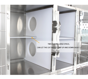 Paslanmaz çelik 304 hayvan evcil hayvan kafesi kulübesi Vet çelik tavşan köpek taşıyıcı kedi için Pet kafesleri evler - Product Image 5