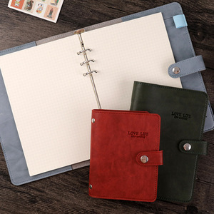 EW-Bloc de notas de hoja suelta de cuero de grano retro, libreta con hebilla impermeable simple y creativa, 5 A6 A7 - Product Image 2