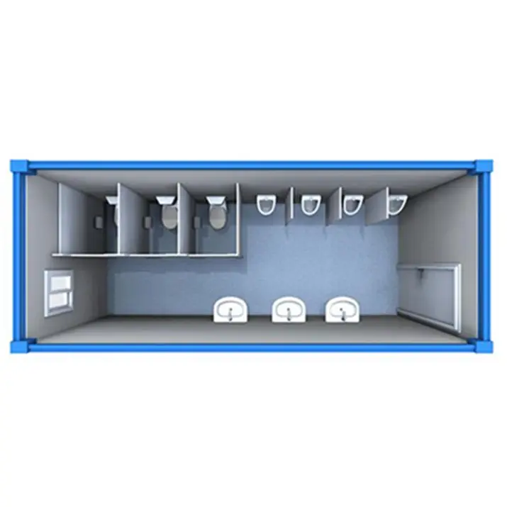 Acheter des toilettes préfabriquées, 20 pieds, 40 pieds, extérieur public, conteneur d'expédition mobile, portable, douche, salle de bain, prix