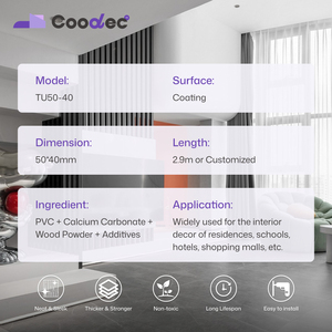 ผนัง<span class=keywords><strong>กั้น</strong></span><span class=keywords><strong>ห้อง</strong></span><span class=keywords><strong>แบบ</strong></span>ท่อพีวีซี ติดตั้งง่าย สำหรับตกแต่งภายใน แบ่งพื้นที่ห้อง และวัสดุตกแต่งล็อบบี้ - Product Image 2