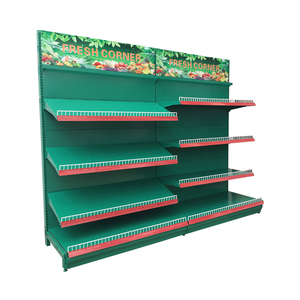 Scaffale metallico inossidabile a 4 piani scaffale di esposizione della verdura della frutta scaffale del supermercato scaffale dello scaffale del supermercato - Product Image 3