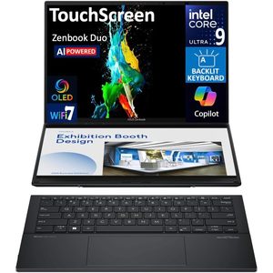 Vente en gros Zenbook Duo 14 Écran tactile OLED WUXGA 2-en-1 Ordinateur portable Intel Core Ultra 9 32 Go de RAM 2 To SSD Professionnel IA Prise US 120 Hz - Product Image 1
