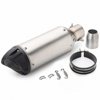 Pot d'échappement universel en acier inoxydable 600cc 300cc pour moto, silencieux sport modifié pour moto de rue