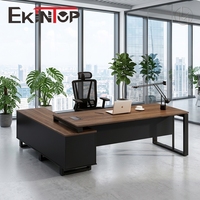 Bureau de direction au design moderne, mobilier de bureau en bois, bureau de direction pour PDG, directeur général