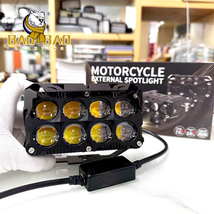 <span class=keywords><strong>BAOBAO</strong></span> 80 vatios luces antiniebla auxiliares 5 lentes 6 lentes 8 lentes blanco amarillo ámbar faros LED impermeables para coche para motocicleta - Product Image 6