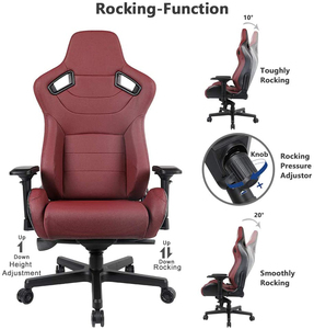 เก้าอี้เล่นเกมเก้าอี้โปรไวน์แดงจัดส่งฟรี1ชิ้นเก้าอี้เล่นเกม - Product Image 5
