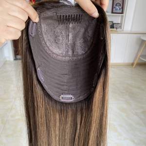 Topper de Cabello Natural con Aspecto de Seda, Cabello Europeo para Adelgazamiento Capilar - Product Image 4