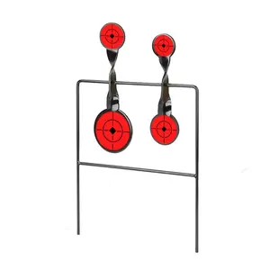 Hard iron material rotatable marksmanship target auto reset for practice 36-0014