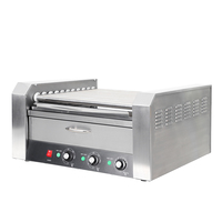Grill à hot-dogs électrique commercial automatique avec 11 rouleaux, machine à faire des hot-dogs et rôtissoire à saucisses, machine à snacks à vendre