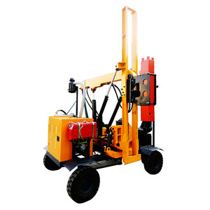 Machine de piquage de poteaux de garde-corps à démarrage électrique, pratique pour la construction routière - Product Image 1