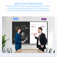 Tableau blanc interactif intelligent tout-en-un 4K de 55 pouces avec écran tactile infrarouge, rétroéclairage LED à matrice complète et revêtement anti-traces de doigts