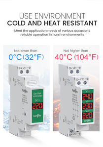 TONGOU Mini Modular LED Pantalla digital Monofásico Montaje en carril Din Medidor de voltaje 11V-310V <span class=keywords><strong>DC</strong></span> Detector Protector Mod - Product Image 5
