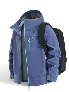 남여 공용 겨울 소프트 쉘 재킷 스포츠 방수 통기성 방풍 긴 지퍼 등산 - Product Image 3