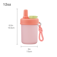 2025 Nueva taza de vacío niños aislamiento tapa resistente a derrames y pajita Flexible botella de agua personalizada vasos de acero inoxidable